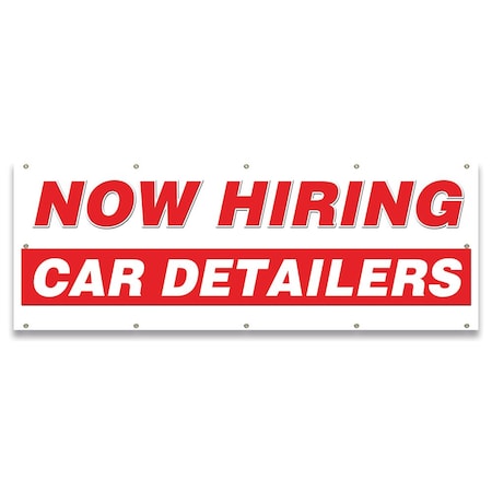 Signmission Now Hiring Car Detailers Banner Apply Inside Accepting Application Single Sided B-120-30209